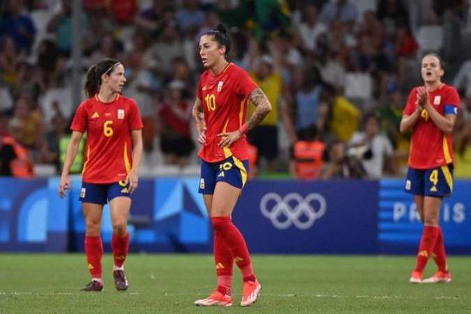 Brasileiros provocam jogadoras da Espanha após quarta colocação nas Olimpíadas de Paris -  (crédito: Foto: SYLVAIN THOMAS/AFP via Getty Images)