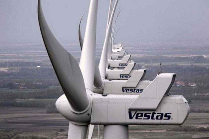 O modelo é uma evolução do modelo V150, com um tamanho de rotor maior, com uma área de varredura das pás 18% maior -  (crédito: Frank Boutrup Schmidt/Vestas)