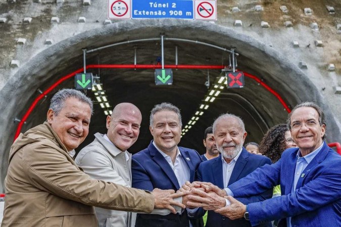 O presidente Lula visitou Santa Catarina pela primeira vez no mandato, mas reclamou da ausência do governador Jorginho Mello -  (crédito: Ricardo Stuckert)