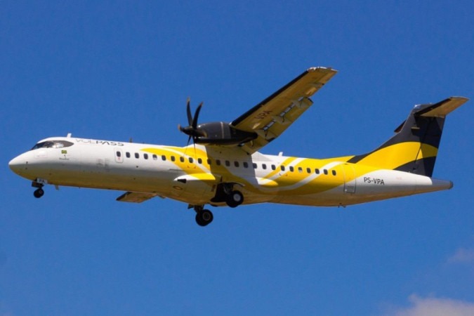 Modelo ATR 72 da Voepass -  (crédito: Divulgação/Instagram/@voepassoficial)