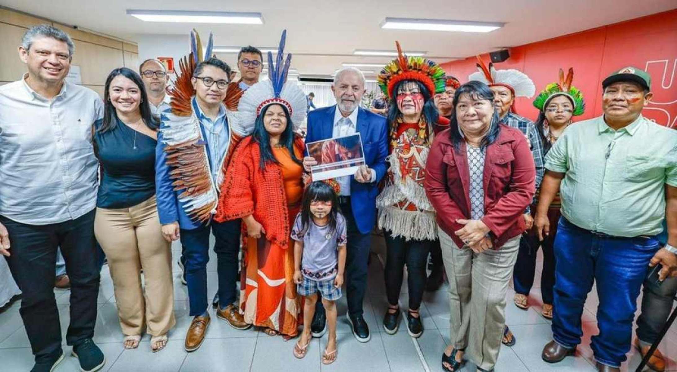 Lula se reúne com indígenas do povo Guarani Kaiowá no Mato Grosso do Sul