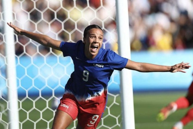 Ludmila foi um dos destaques da Seleção na primeira etapa -  (crédito: Foto: FranckFife/AFP via Getty Images)