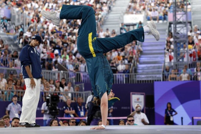 Rachael se inspirou na cultura da Oceania para criar os passos, como por exemplo, o movimento dos cangurus -  (crédito: Odd ANDERSEN / AFP)