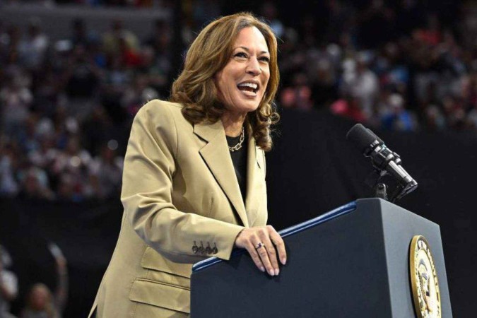 Tom dos ataques de Kamala a Trump passou a ser mais debochado -  (crédito: Reuters)