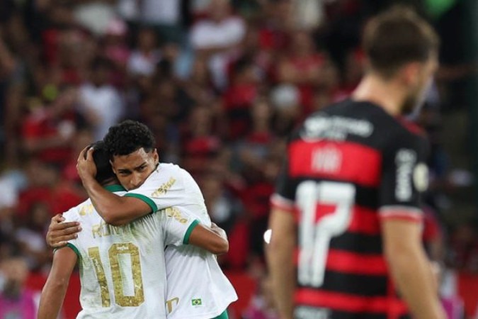 Luighi marcou o gol do Palmeiras contra o Flamengo -  (crédito: Foto: Cesar Greco/Palmeiras)