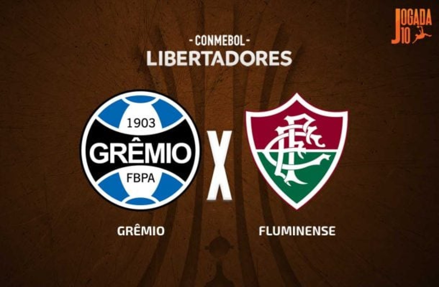 Grêmio e Fluminense se enfrentam pelas oitavas de finais da Libertadores  -  (crédito: - Foto: Arte/Jogada10)