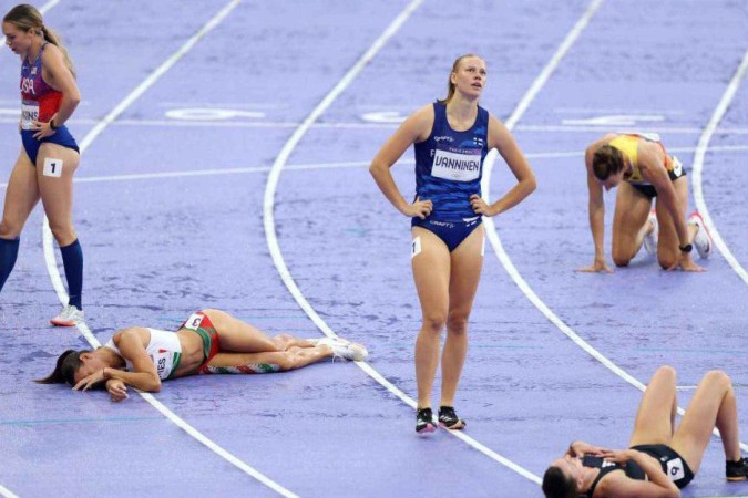 Gabby Thomas, que ganhou o ouro nos 200m femininos nas Olimpíadas de Paris 2024, fez do sono uma parte importante da sua rotina de treinamento -  (crédito: Cameron Spencer/Getty Images)