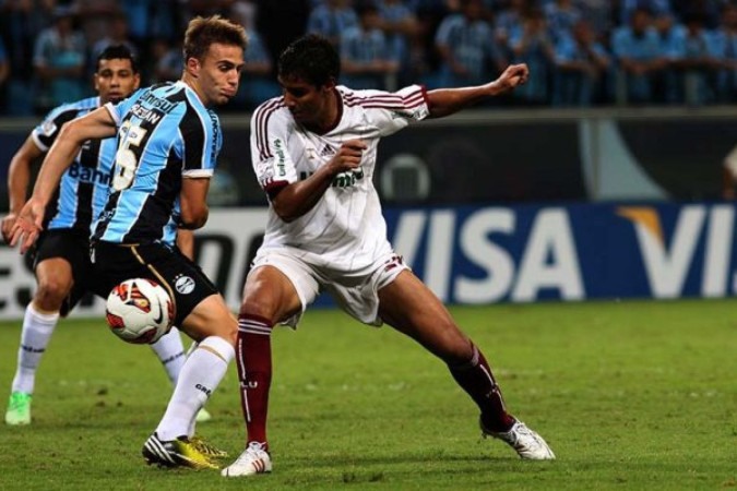 Grêmio e Fluminense se enfrentaram duas vezes pela Libertadores, em 2013 -  (crédito: - Foto: Nelson Perez/Fluminense)