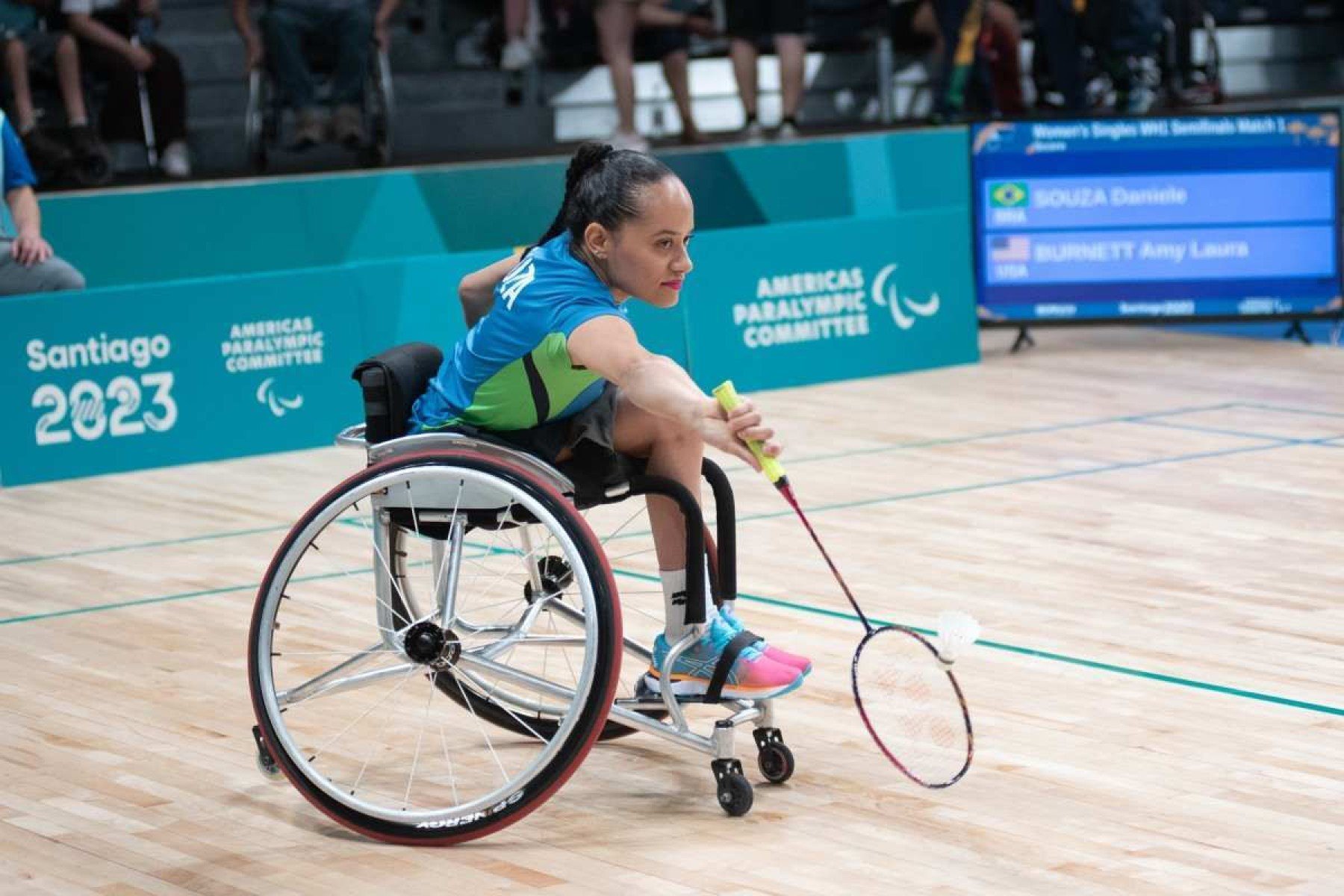 A brasiliense Daniele Souza, atleta do badminton