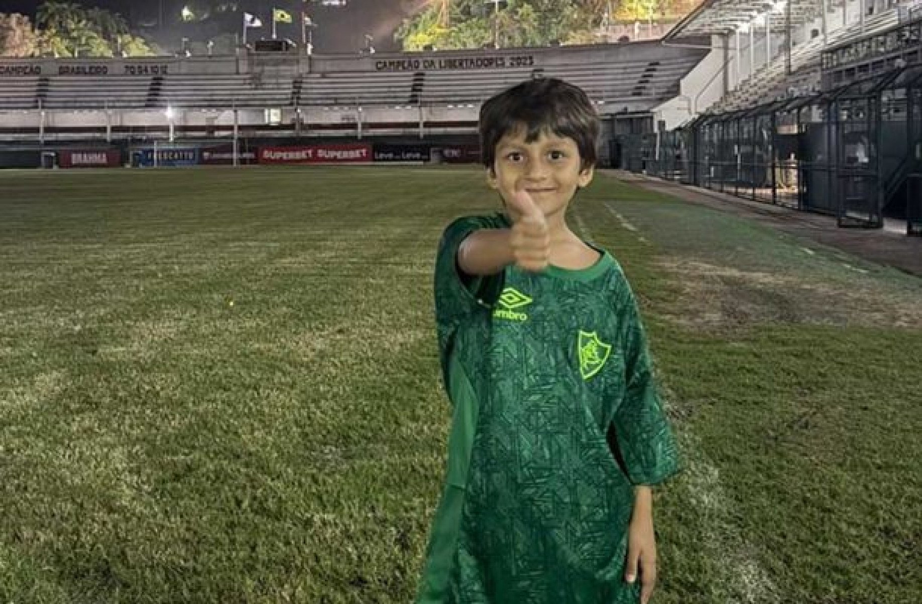 Lorenzo, filho de Germán Cano, começa a jogar futsal pelo Fluminense e quer seguir passos do pai -  (crédito: - Foto: Reprodução / Instagram)