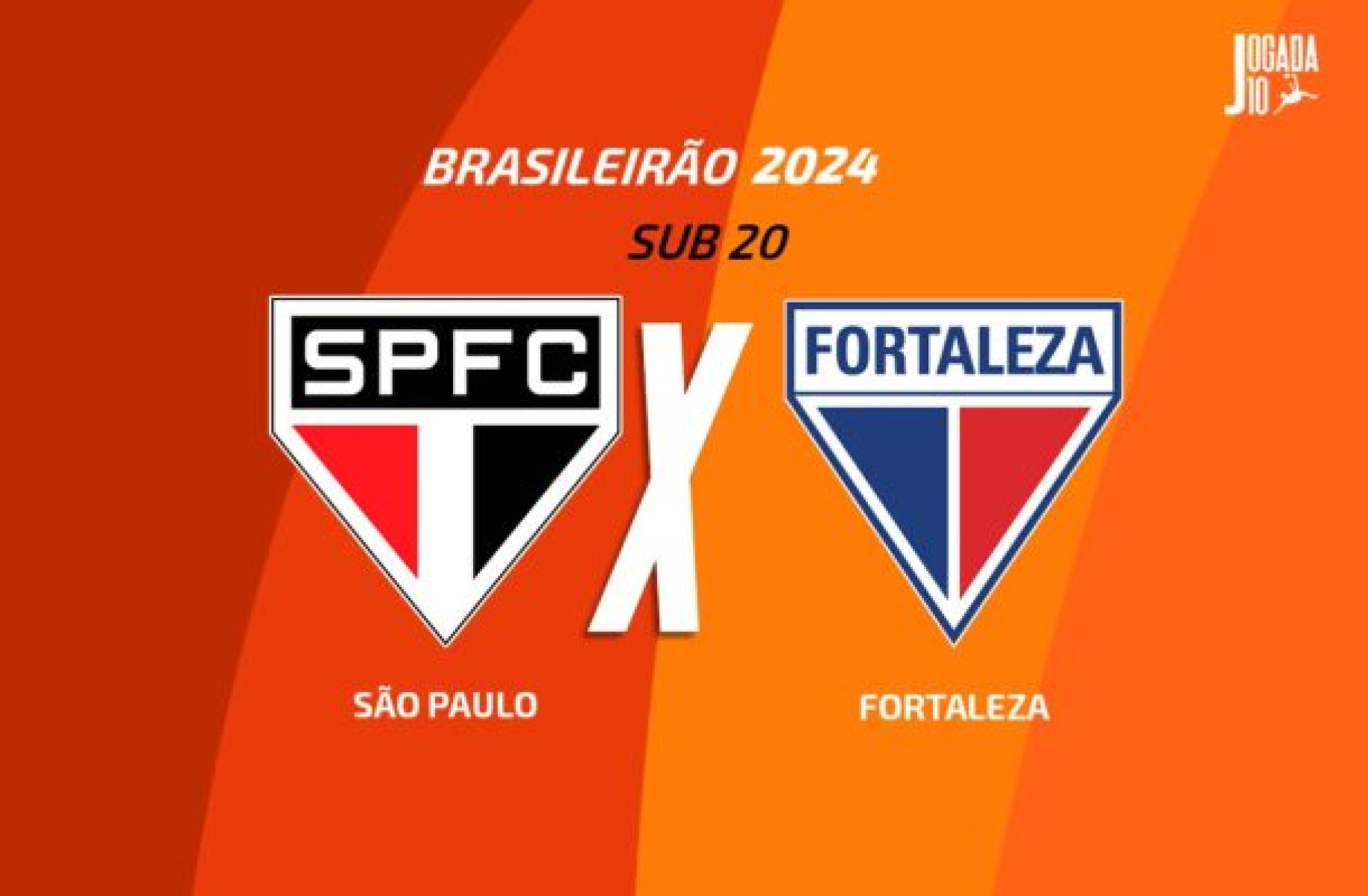 São Paulo e Fortaleza medem forças no Brasileirão Sub-20 -  (crédito: Foto: Arte/Jogada10)