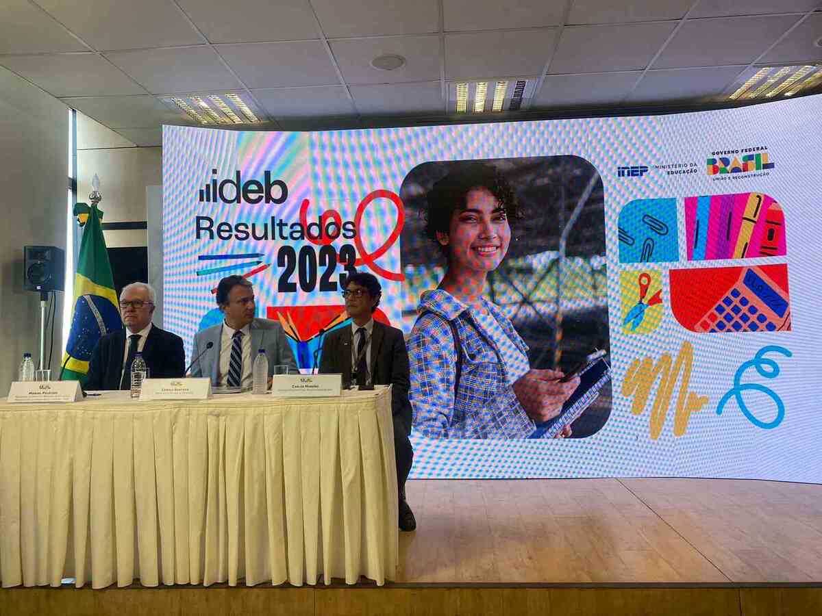Divulgação dos dados do Ideb na sede do Ministério da Edicação (MEC). -  (crédito: Maria Eduarda Lavocat)
