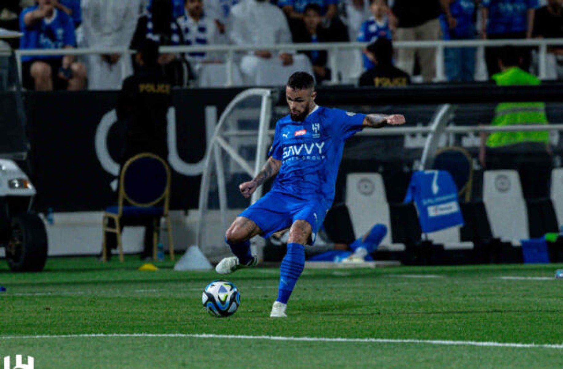 Michael em ação pelo Al Hilal  -  (crédito: Foto: Divulgação/Al Hilal)