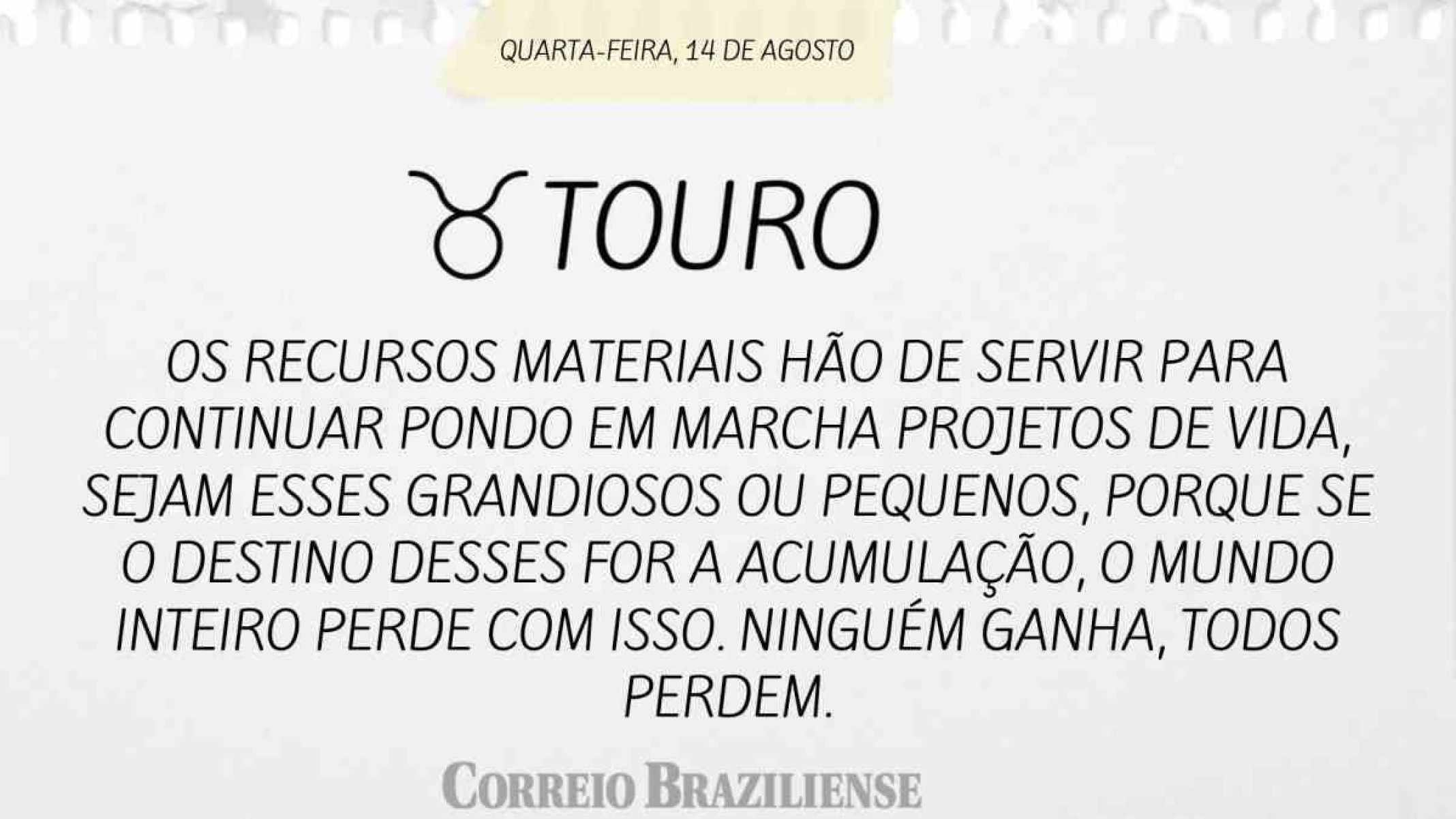 TOURO | 14 DE AGOSTO DE 2024