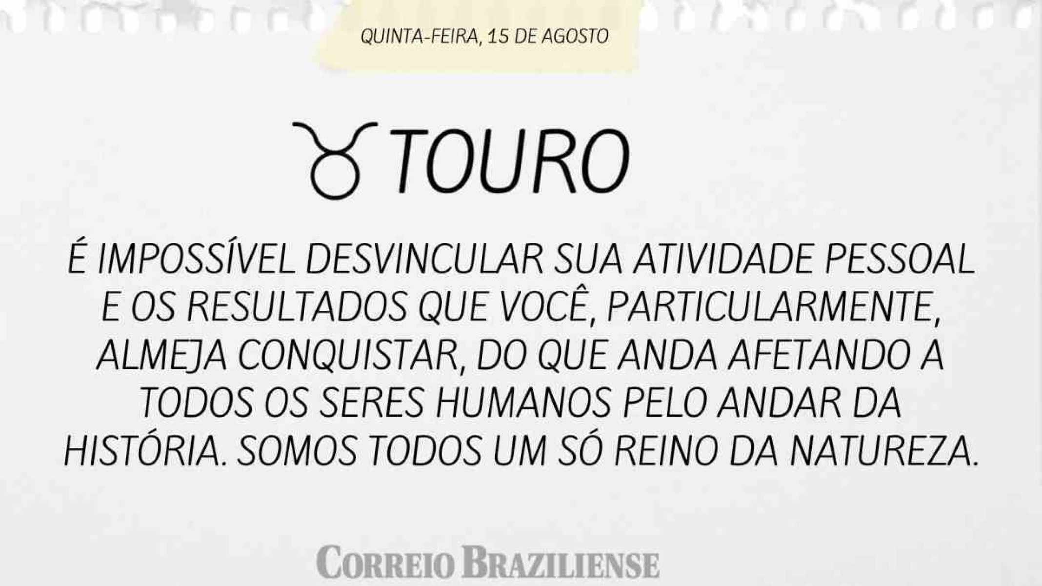 TOURO | 15 DE AGOSTO DE 2024