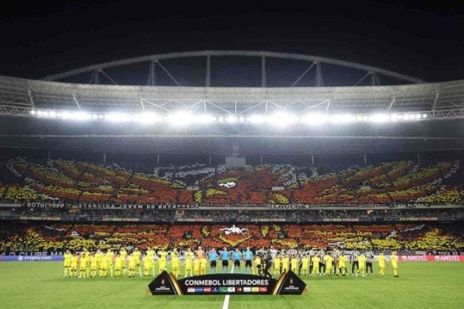 Torcida do Botafogo contra o Palmeiras -  (crédito: Foto: Vitor Silva/Botafogo)