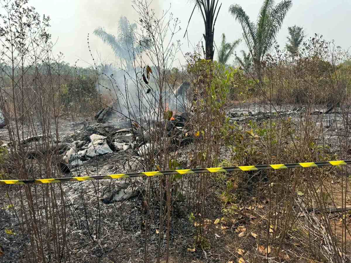 Polícia identifica 2 das 5 vítimas de queda de avião em Mato Grosso