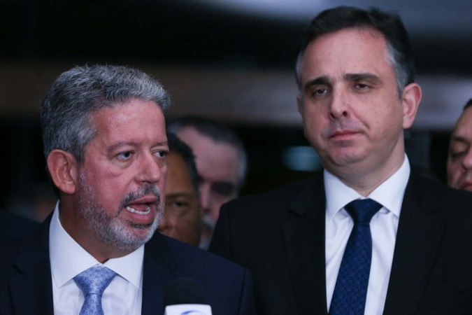 Lira e Pacheco: no recurso, Congresso diz que decisão monocrática desconstituiu modalidades de emendas em vigor há quase 10 anos  -  (crédito: Lula Marques/ Agência Brasil)