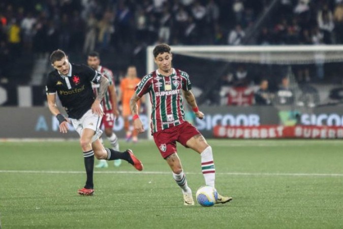 Diogo Barbosa no clássico entre Fluminense e Vasco antes da lesão -  (crédito:  - Foto: Marina Garcia/Fluminense)