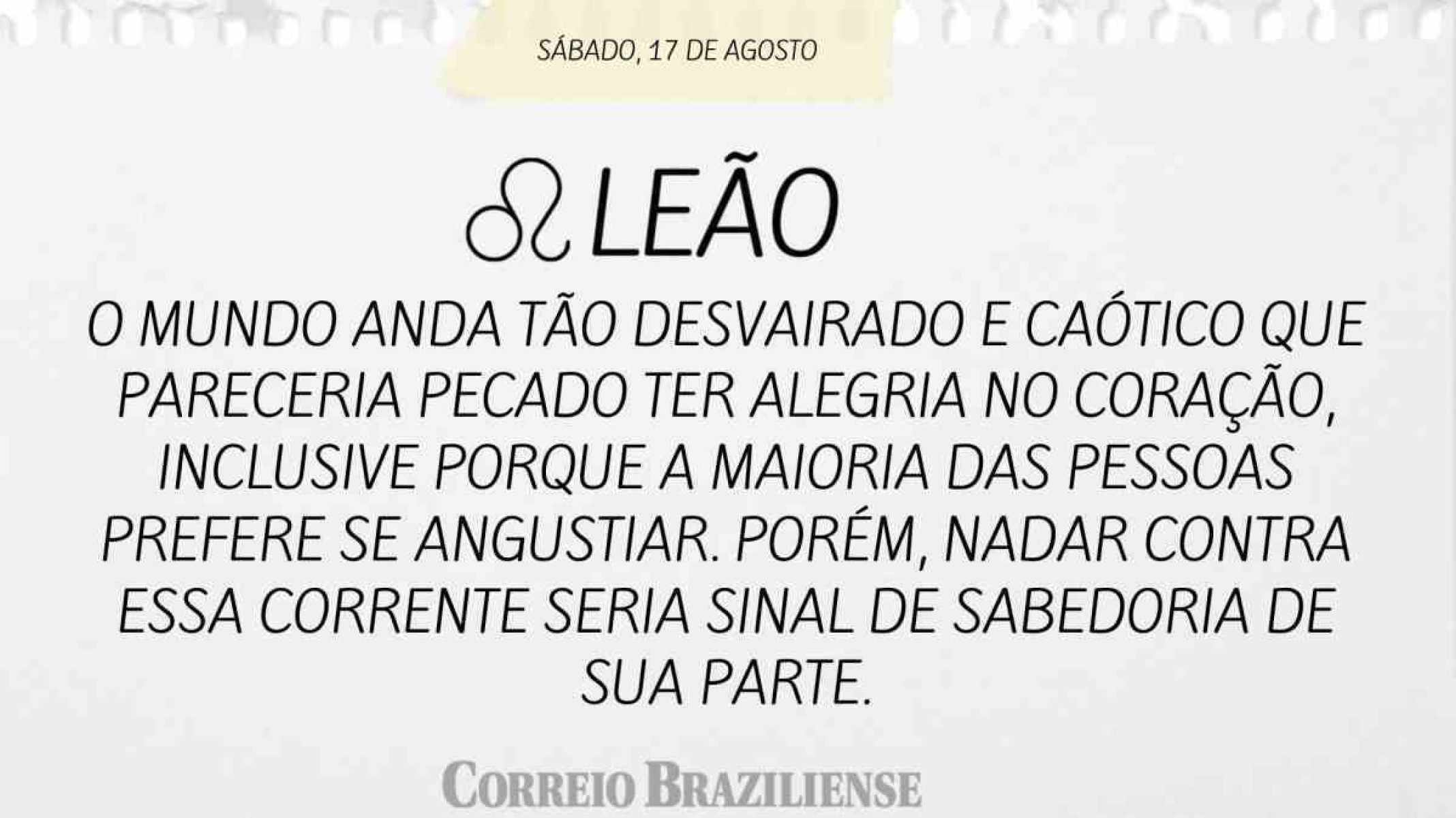 LEÃO | 17 DE AGOSTO DE 2024