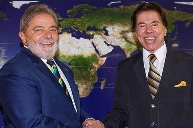 Lula com Silvio Santos -  (crédito: Reprodução/X)