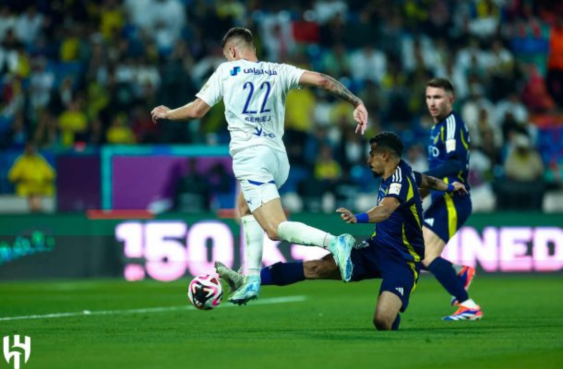 Milinkovic-savic faz o primeiro gol do Al-Hilal na final da Supercopa da Arábia -  (crédito: Foto: Divulgação/Al Hilal)