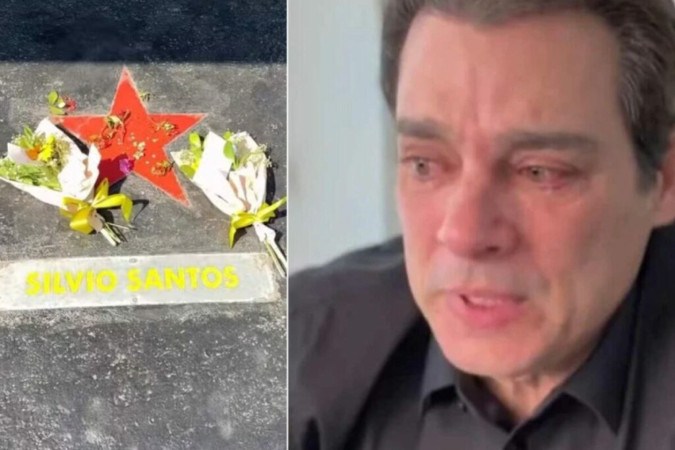 Celso Portiolli mostra vaga de Silvio Santos com flores em vídeo de chegada ao SBT -  (crédito: Observatorio dos Famosos)