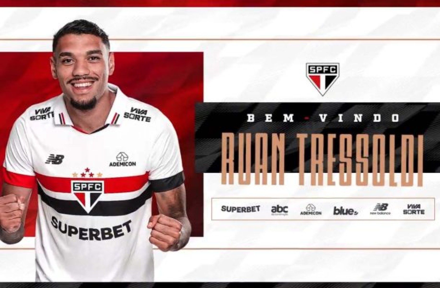 São Paulo anuncia a contratação do zagueiro Ruan Tressoldi