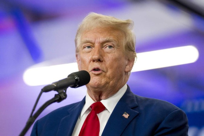 Trump não deu detalhes sobre o projeto, chamado The DeFiant Ones -  (crédito: Nic Antaya/Getty Images/AFP)