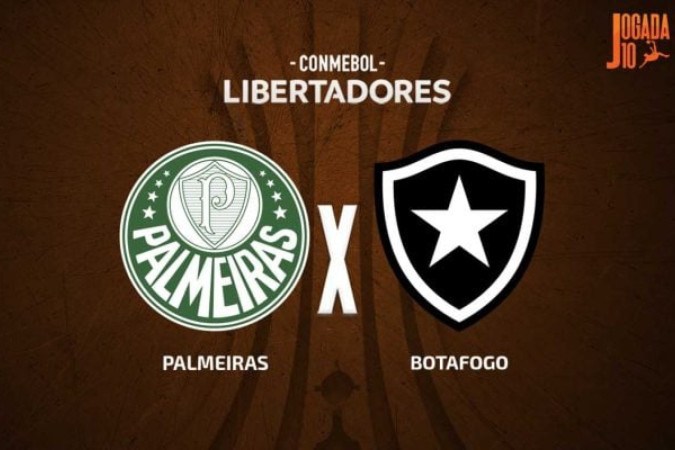 Palmeiras e Botafogo duelam por uma vaga nas quartas de final da Libertadores -  (crédito: Foto: Arte/Jogada10)