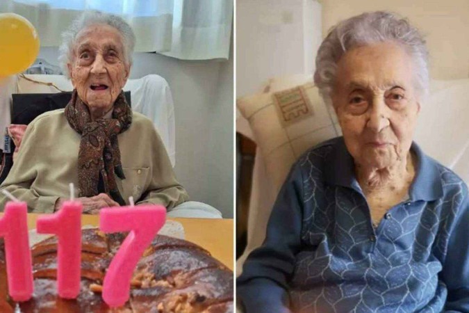 María Branyas Morera entrou para o Guinness Book após a morte de Lucile Randon, também conhecida como Irmã André, aos 118 anos -  (crédito: Divulgação/Guinness World Records)