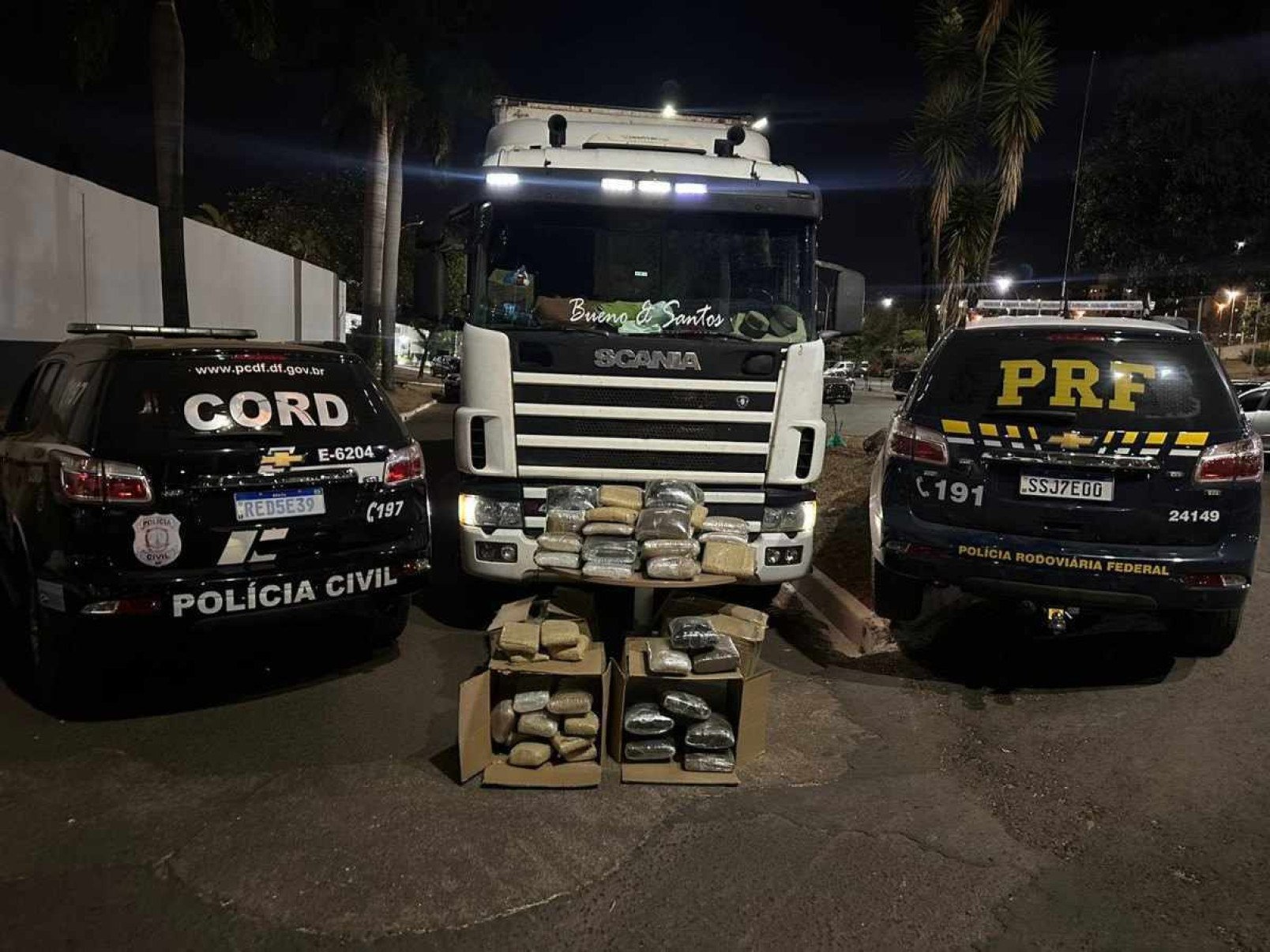 Carregamento com 120kg de skunk tinha como destino a região de Samambaia