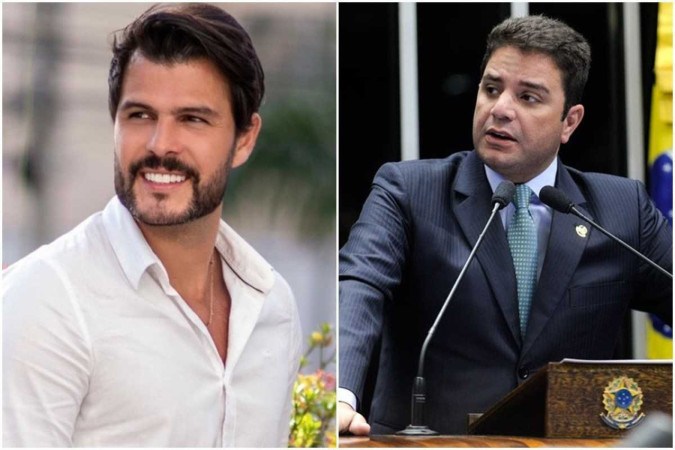 Marcelo Bimbi, ex-marido de Nicole Bahls, fez uma série de acusações contra o governador do Acre, Gladson Cameli -  (crédito: Reprodução/Instagram/@marcelobimbioficial e Moreira Mariz/Agência Senado )