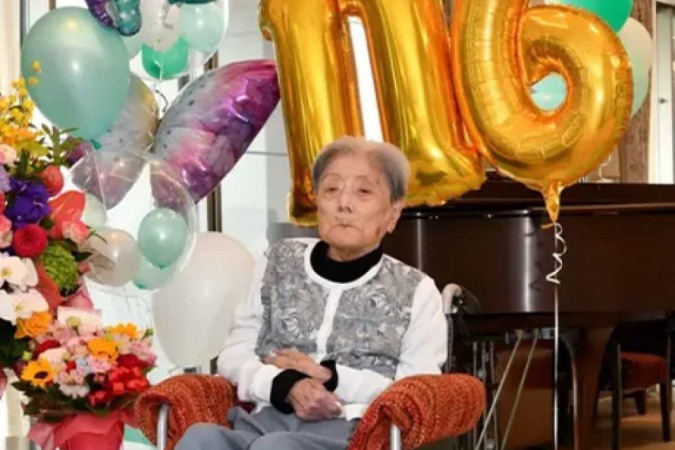 Tomiko Itooka, 116 anos, é a pessoa mais velha do mundo -  (crédito: Reprodução/Grupo de Pesquisa em Gerontologia)