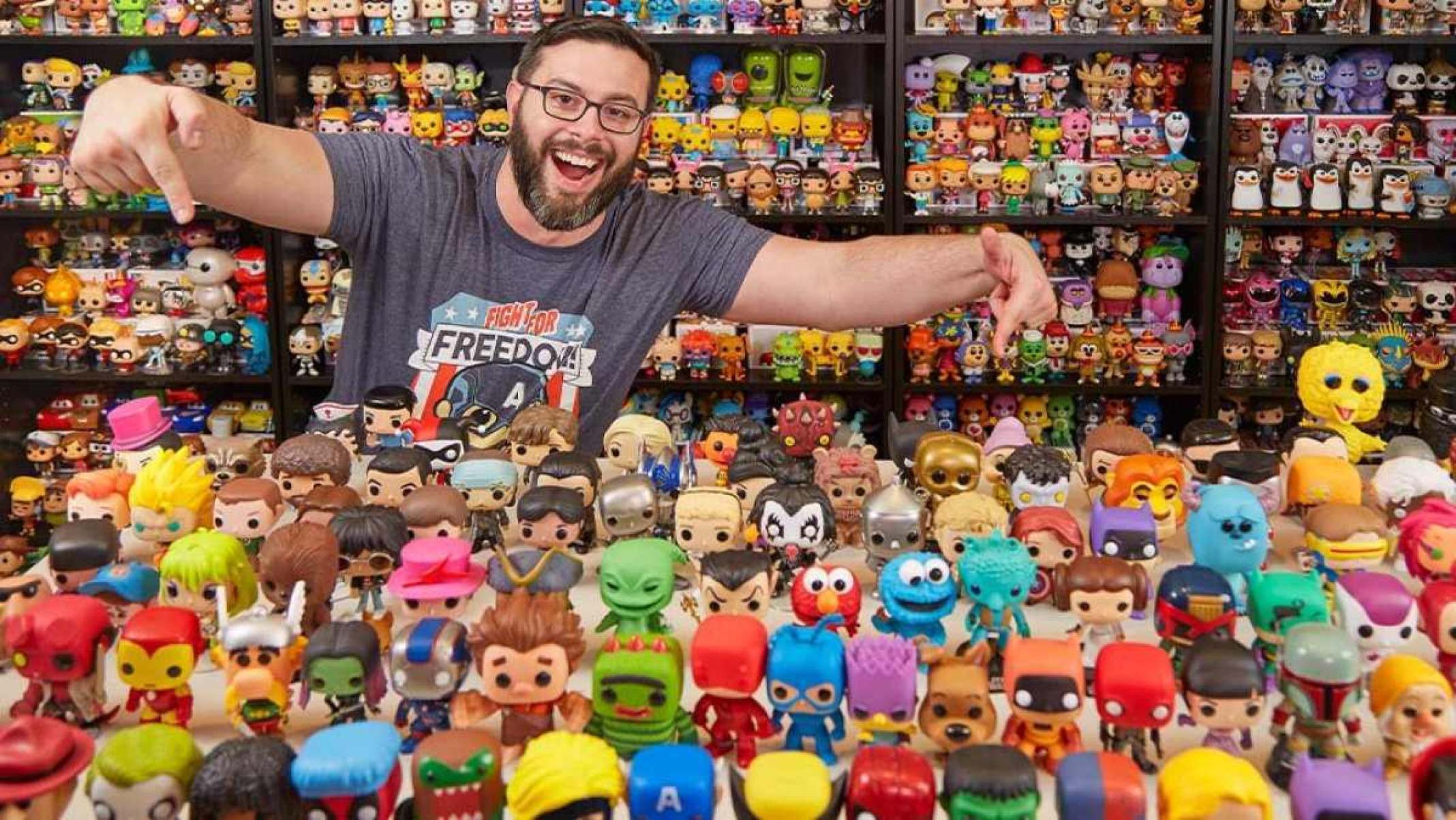 Paul Scardino tem a maior coleção de Funko Pop do mundo pelo Guinness World Records