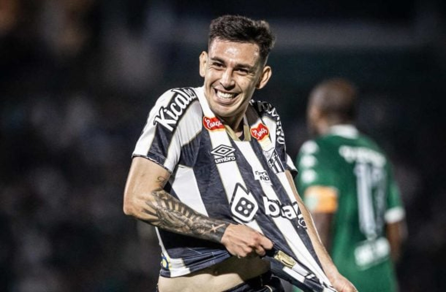 Escobar marcou o primeiro gol com a camisa do Santos - Foto: Divulgação/Santos -  (crédito: Foto: Divulgação/Santos)