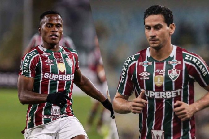 Arias e Ganso se destacam pelo Fluminense na temporada -  (crédito: - Foto: Marcelo Gonçalves e Lucas Merçon / Fluminense FC)