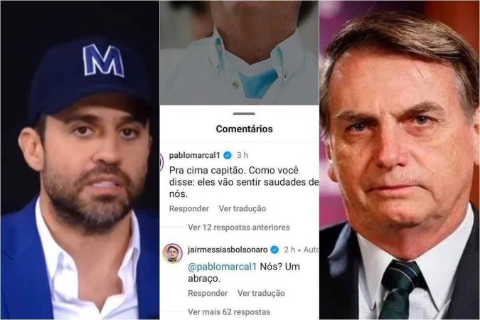 Pablo Marçal e Jair Bolsonaro discutiram publicamente nas redes sociais  -  (crédito: Reprodução Instagram)