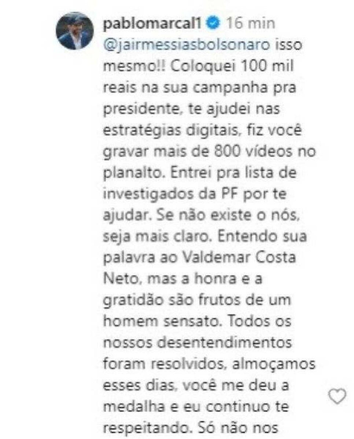 Bolsonaro e Maçal discutem publicamente nas redes sociais 