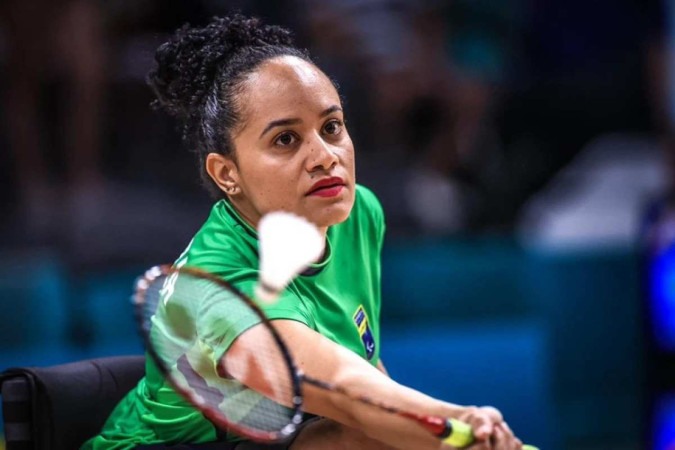 Daniele Souza, primeira mulher brasileira de parabadminton a participar de uma Paralimpíada -  (crédito: Comitê Paralímpico Brasileiro/Divulgação)