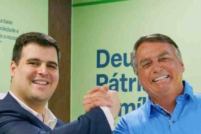 Candidato a prefeito de Belo Horizonte Bruno Engler e ex-presidente Jair Bolsonaro