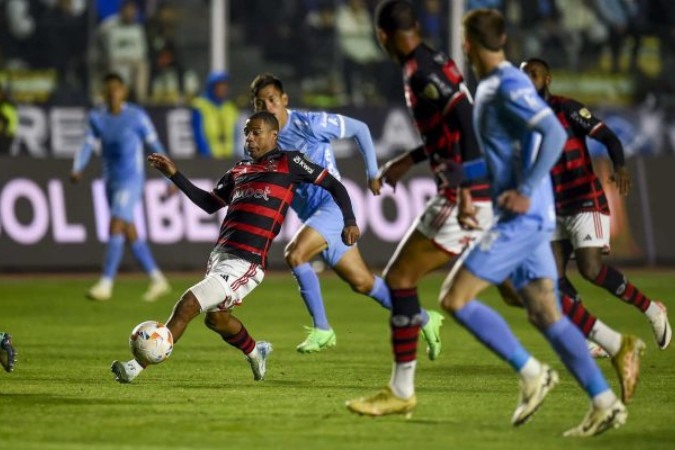 Flamengo perde, mas avança às quartas de fonal da Libertadores. Foto: Marcelo Cortes -  (crédito: Foto: Marcelo Cortes/Flamengo)