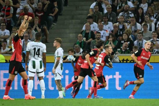 Florian Wirtz foi o grande destaque da vitória do Leverkusen -  (crédito: Foto: Ina Fassbender/AFP via Getty Images)