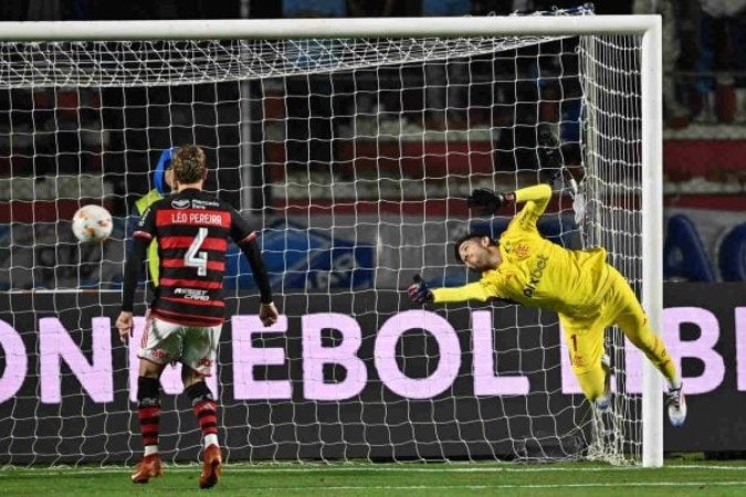 Flamengo avança às quartas de final da Libertadores e se mantém vivo em três competições -  (crédito: Foto: AIZAR RALDES/AFP via Getty Images)