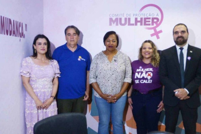 Inauguração do novo Comitê de Proteção à Mulher ocorreu na manhã desta sexta (23) -  (crédito: Ed Alves/CB/D.A Press)