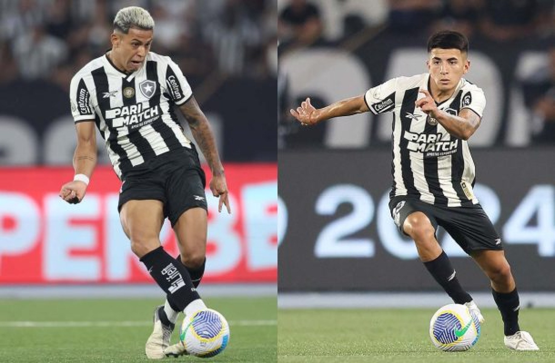 Matheus Martins e Almada pelo Botafogo -  (crédito: Vitor Silva/Botafogo)