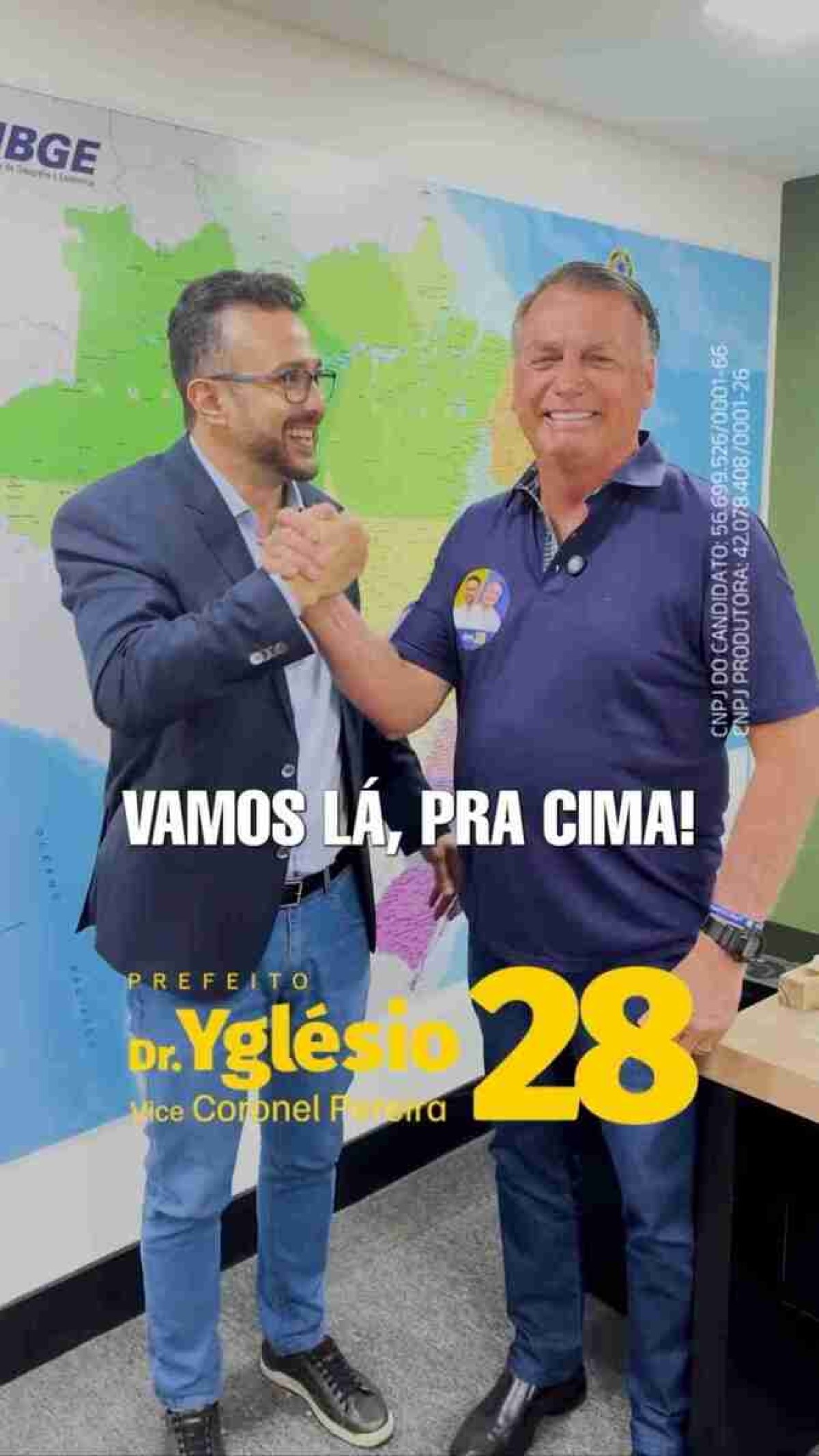 Candidato a prefeito de São Luís Yglésio Moyses e ex-presidente Jair Bolsonaro