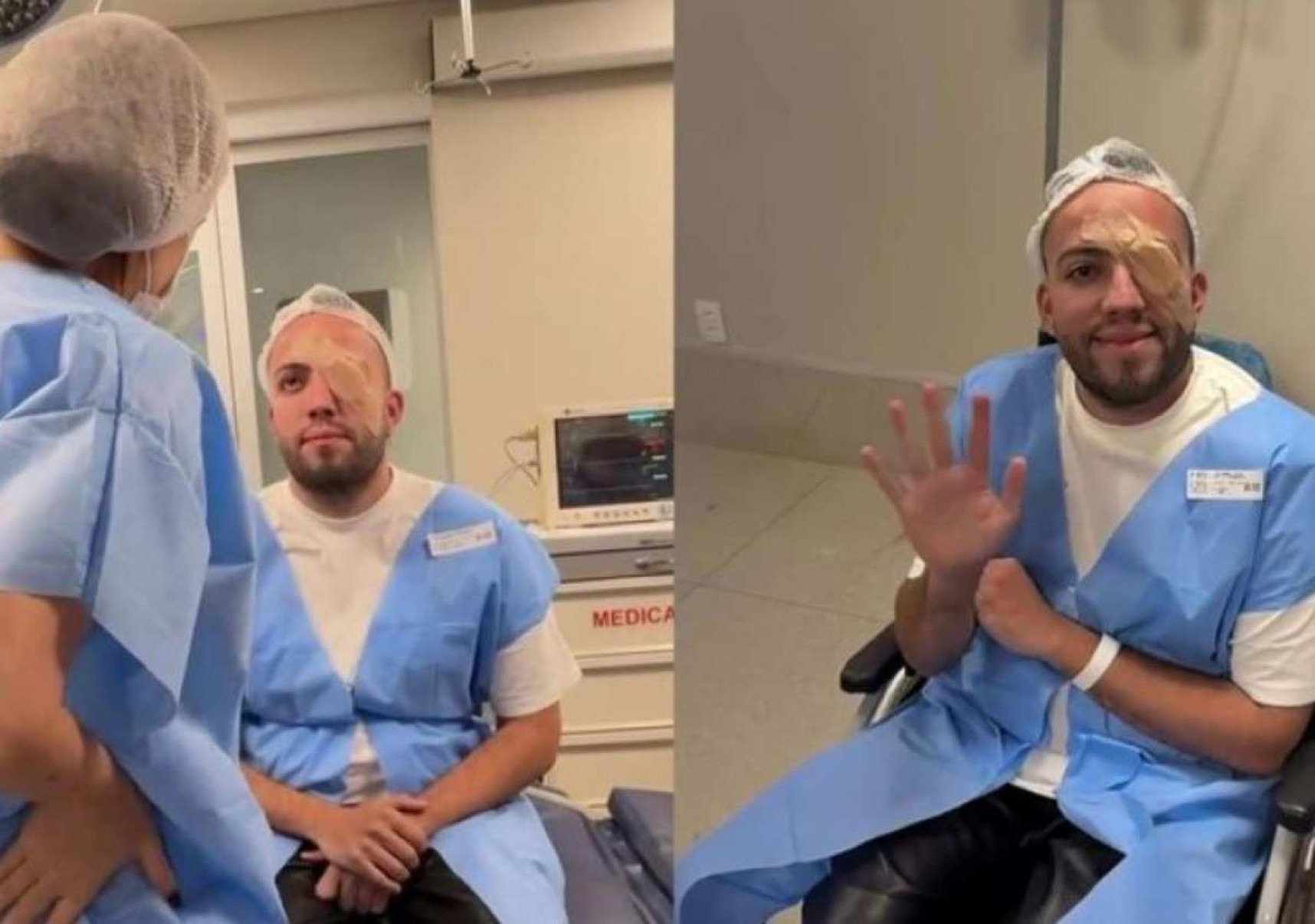Lucas Rangel passa por cirurgia de emergência no olho; entenda