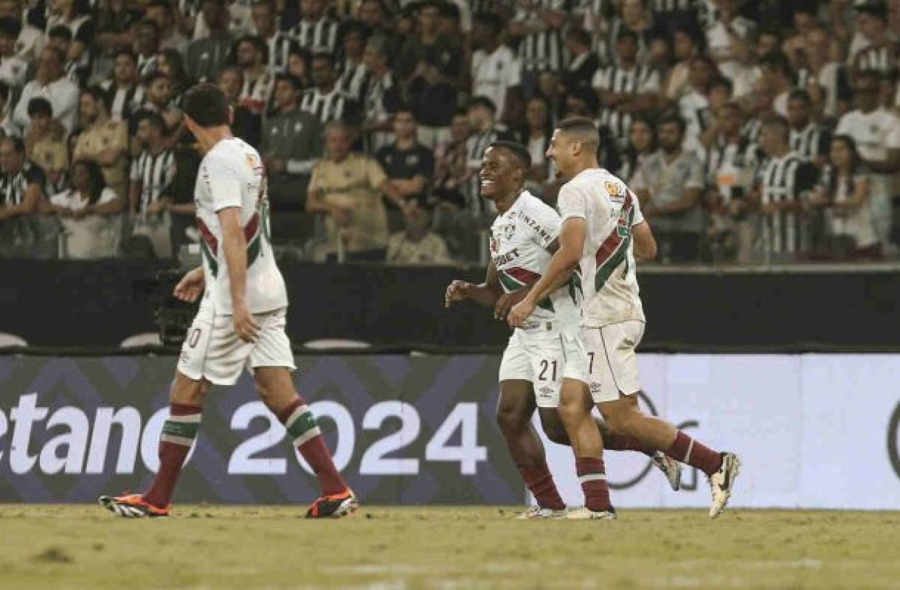 Jhon Arias marcou o segundo gol do Fluminense na vitória sobre o Atlético, no Mineirão - Foto: Marcelo Gonçalves / Fluminense FC -  (crédito: Foto: Marcelo Gonçalves / Fluminense FC)