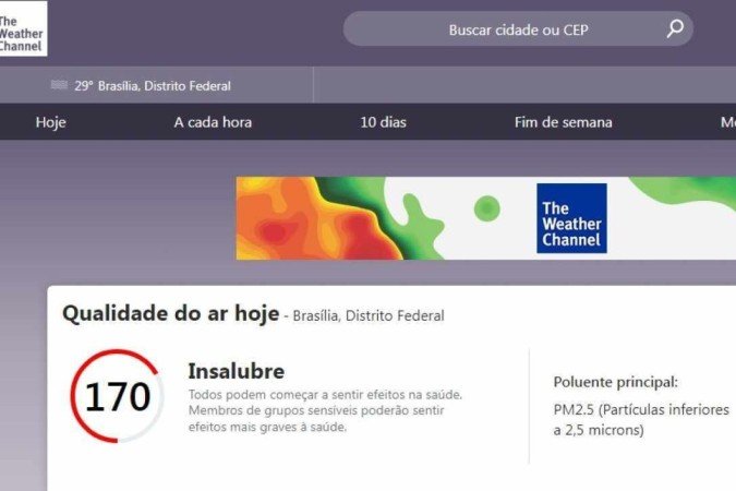 O Índice Qualidade do Ar do DF estava 
